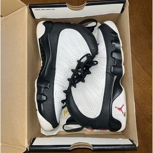 Air Jordan 9 Retro BG/ white, red and black, youth size 5.5